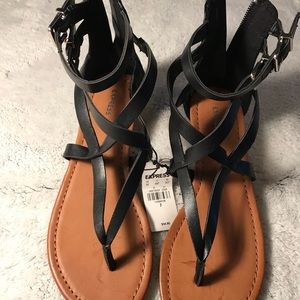 Express Black Sandals Size 7